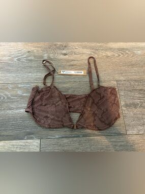 Skims Kim Kardashian Women’s Milky Sheer Front Closed Unlined Bra 34D New